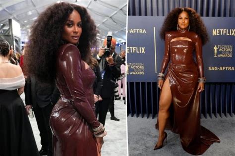 Ciara Stuns in Latex on the SAG Awards Red Carpet, Her First。